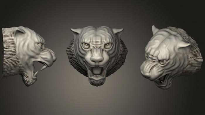 Masks and muzzles of animals (MSKJ_0273) 3D model for CNC machine